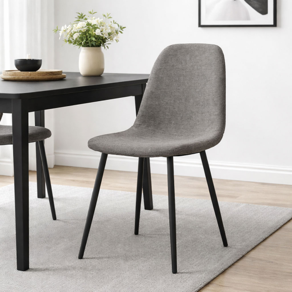 Καρέκλα Τραπεζαρίας (58.5x55x93) Spitishop Daily Black/Grey