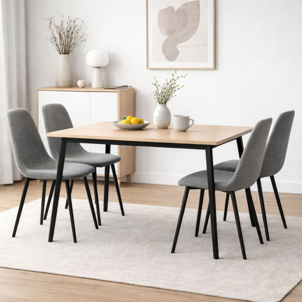 Καρέκλα Τραπεζαρίας (58.5x55x93) Spitishop Daily Black/Grey