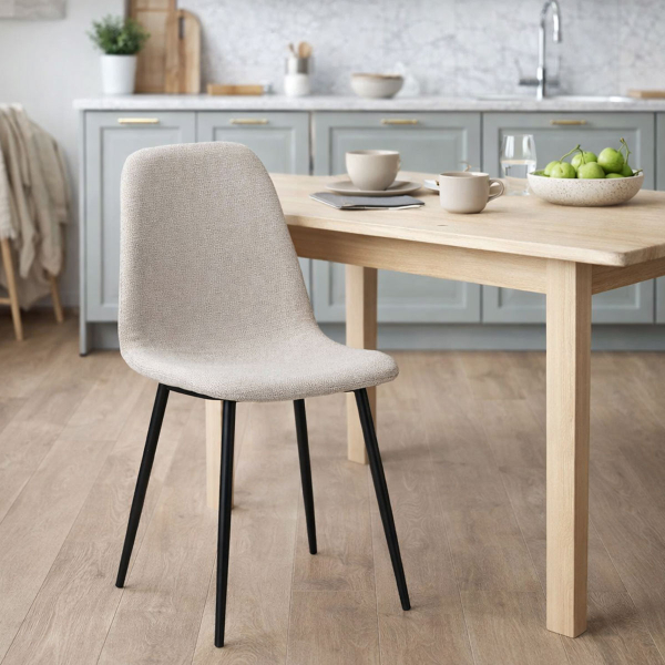 Καρέκλα Τραπεζαρίας (58.5x55x93) Spitishop Daily Black/Beige