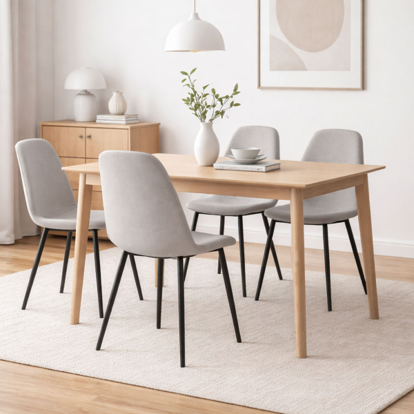 Καρέκλα Τραπεζαρίας (58.5x55x93) Spitishop Daily Black/Beige