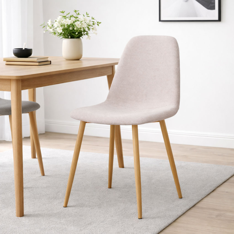 Καρέκλα Τραπεζαρίας (58.5x55x93) Spitishop Daily Natural/Beige