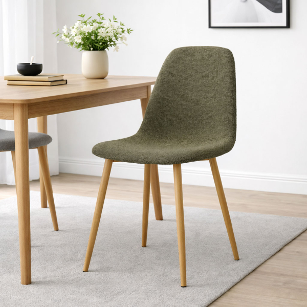 Καρέκλα Τραπεζαρίας (58.5x55x93) Spitishop Daily Natural/Green