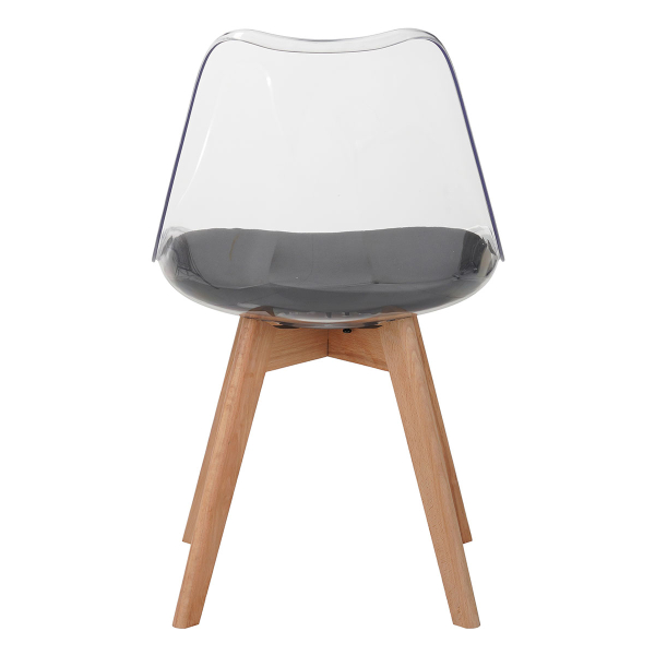 Καρέκλα Τραπεζαρίας (44x51x77) Spitishop Vision Clear/Black