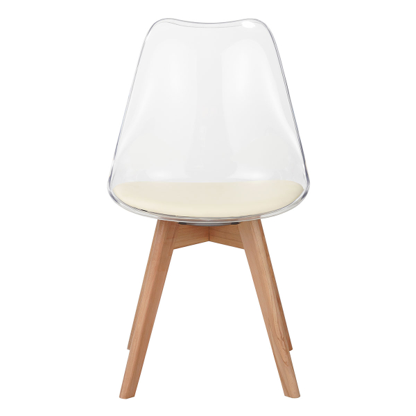 Καρέκλα Τραπεζαρίας (44x51x77) Spitishop Vision Clear/Beige