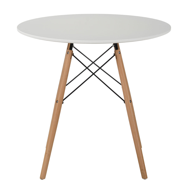 Τραπέζι Κουζίνας (Φ80x75) Spitishop Urban White