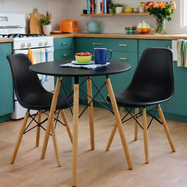 Τραπέζι Κουζίνας (Φ80x75) Spitishop Urban Black