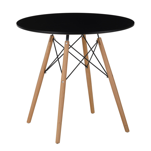 Τραπέζι Κουζίνας (Φ80x75) Spitishop Urban Black