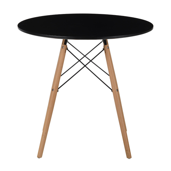 Τραπέζι Κουζίνας (Φ80x75) Spitishop Urban Black