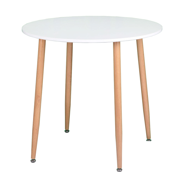 Τραπέζι Κουζίνας (Φ80x75) Spitishop Essential White