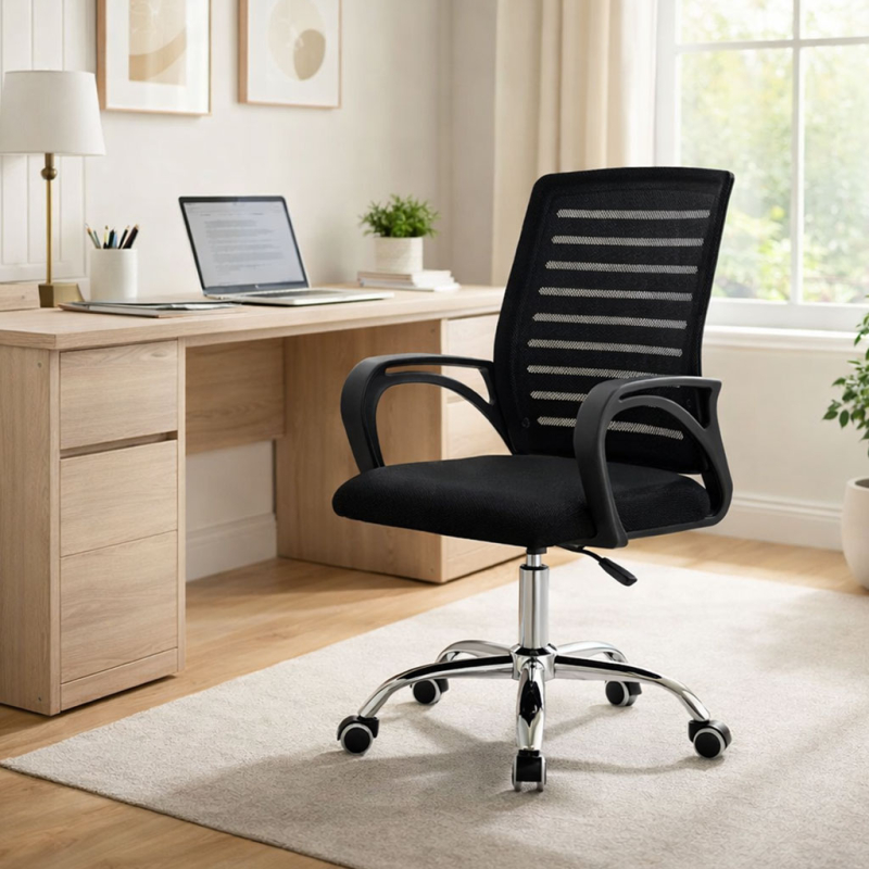 Καρέκλα Γραφείου (54x59x99) Spitishop Core Black