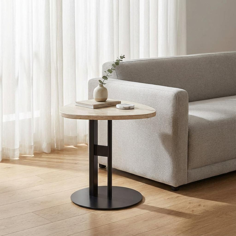 Βοηθητικό Τραπεζάκι (50x50x50) Spitishop Milano Travertine