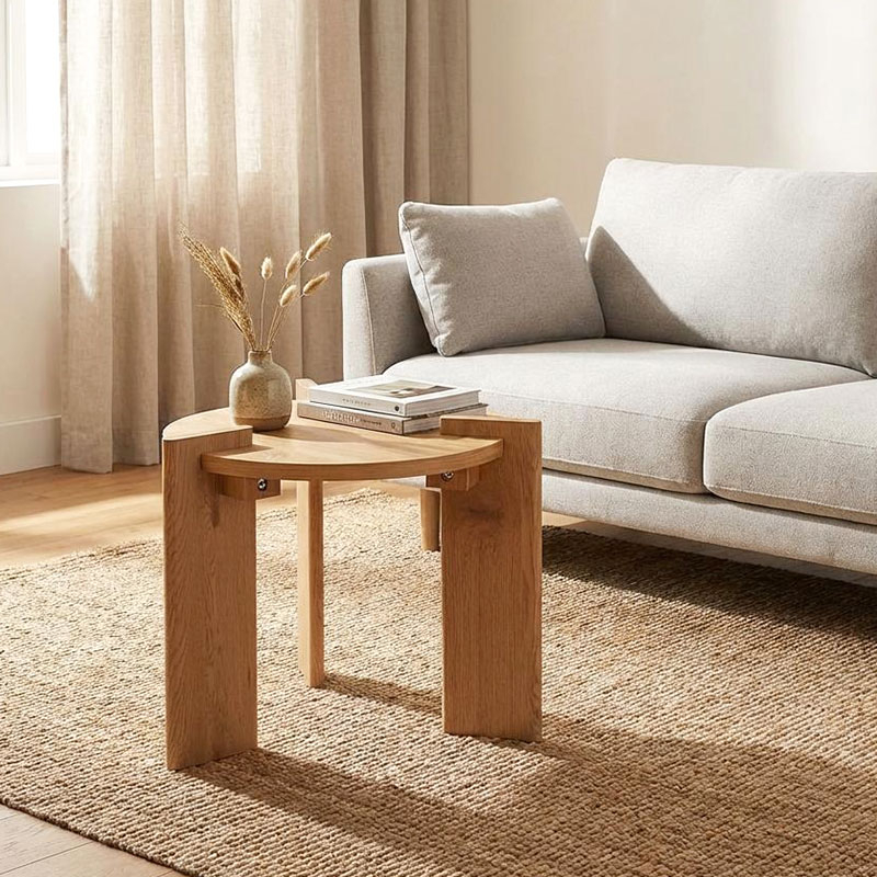 Βοηθητικό Τραπεζάκι (Φ50x45) Spitishop Venice Natural