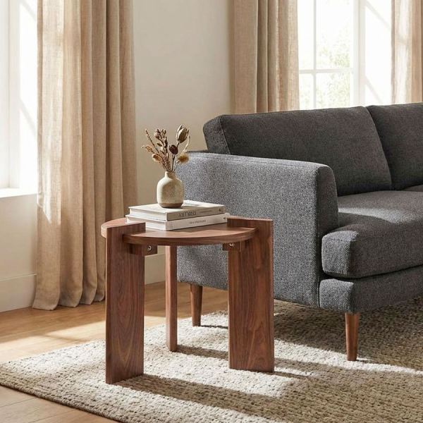 Βοηθητικό Τραπεζάκι (Φ50x45) Spitishop Venice Brune