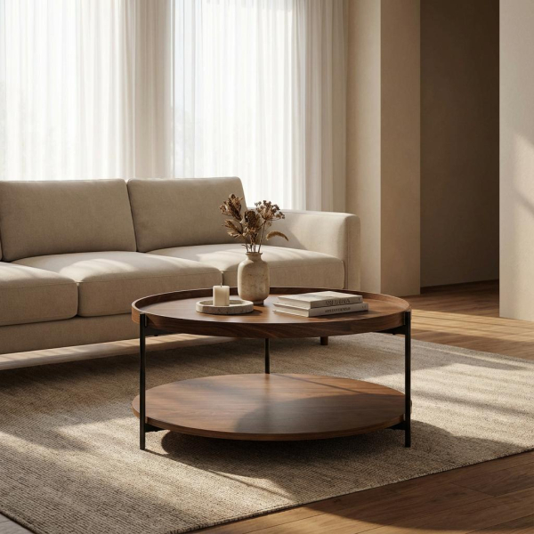 Τραπέζι Σαλονιού (Φ80x40) Spitishop Bologna