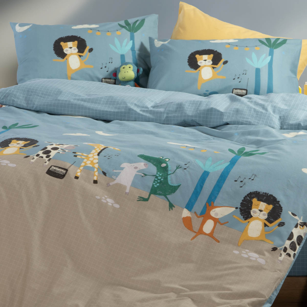 Παπλωματοθήκη Μονή (Σετ 160x240) 2 Όψεων Nef-Nef Homeware Junior Wild Dance