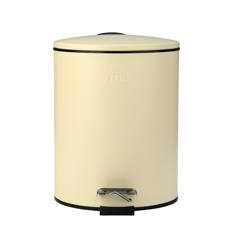 Κάδος Απορριμμάτων Μπάνιου (Φ20x28) εstia 5lt Classic Cream Matt 02-3784