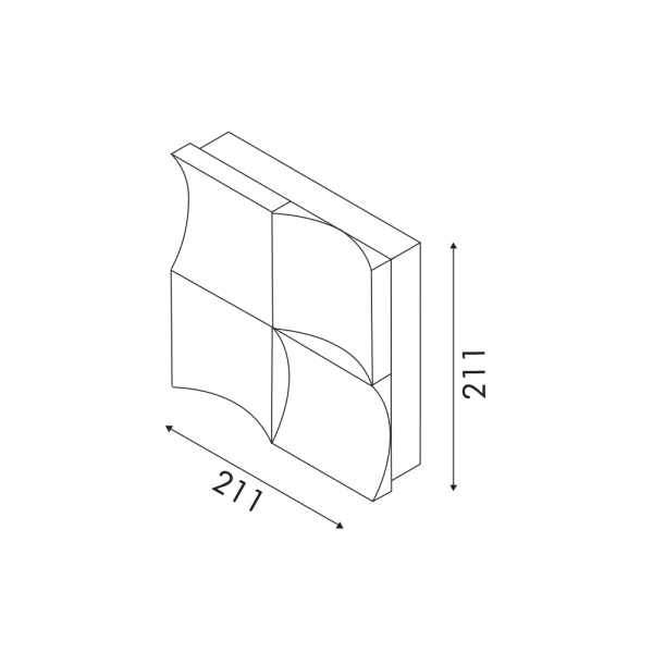 Απλίκα Τοίχου LED 3 CCT Aca Chessy CNW21GWCCT Sand White/Gold