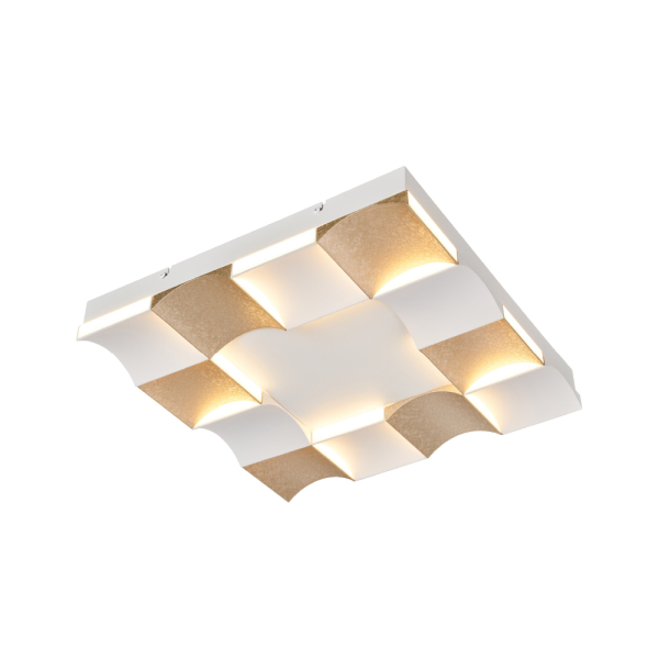 Φωτιστικό Πλαφονιέρα LED 3 CCT Aca Chessy CNC63GWCCT Sand White/Gold