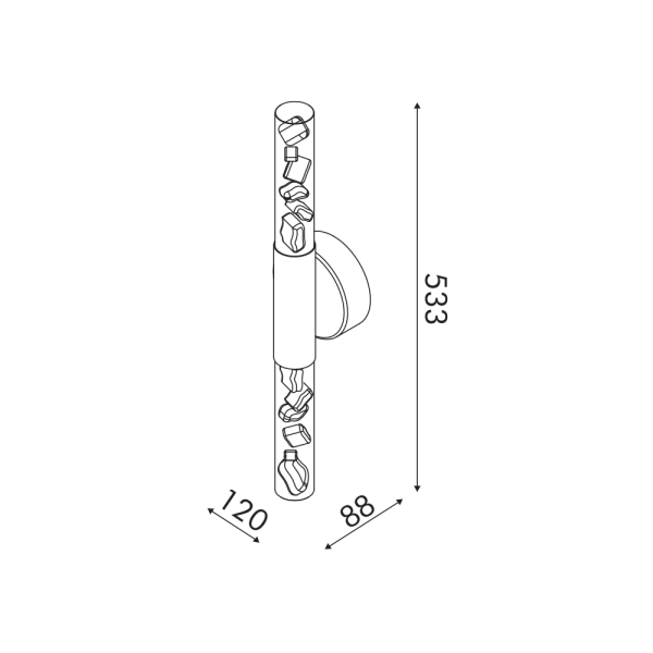 Απλίκα Τοίχου LED 3 CCT Aca Oasis CN2W13PBRCCT Brown