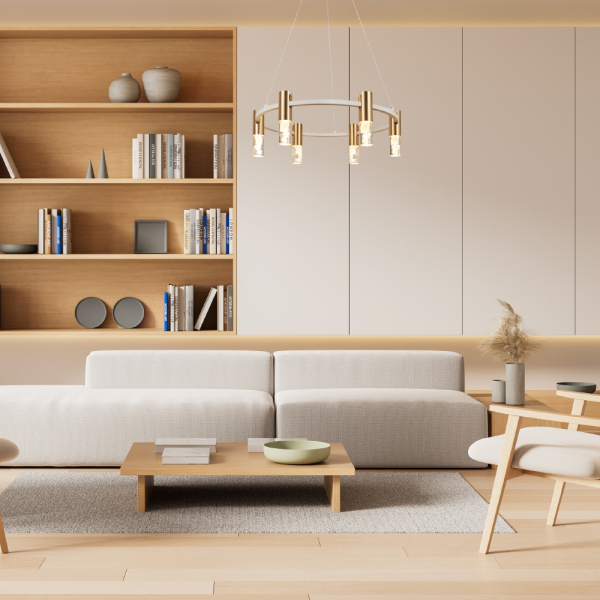 Φωτιστικό Οροφής Πολύφωτο LED 3 CCT Aca Oasis CN6P43PGWCCT Brass Gold/Sand White