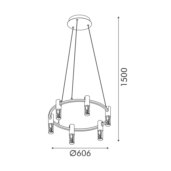 Φωτιστικό Οροφής Πολύφωτο LED 3 CCT Aca Oasis CN6P43PGWCCT Brass Gold/Sand White