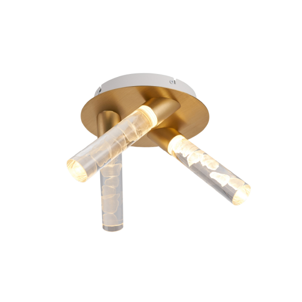 Σποτ Τρίφωτο LED 3 CCT Aca Oasis CN3C22PGWCCT Brass Gold/Sand White