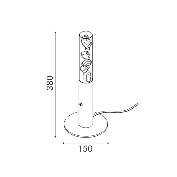 Πορτατίφ LED Aca Dimmable Oasis CNT7PGDIM Brass Gold