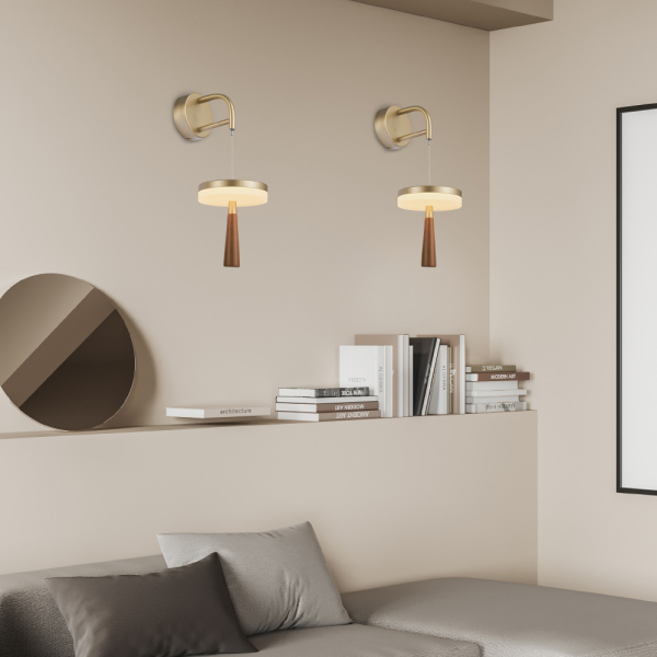 Απλίκα Τοίχου LED 3 CCT Aca Asian CNW11WGCCT Gold