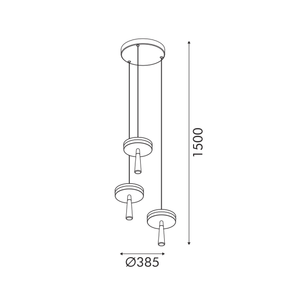 Φωτιστικό Οροφής Τρίφωτο LED 3 CCT Aca Asian CN3P32WBKCCT Sand Black