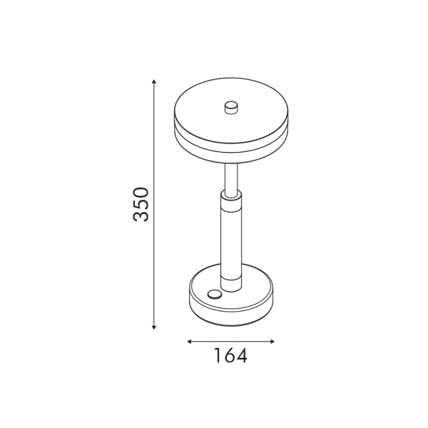 Πορτατίφ LED Aca Dimmable Asian CNT11WGDIM Gold