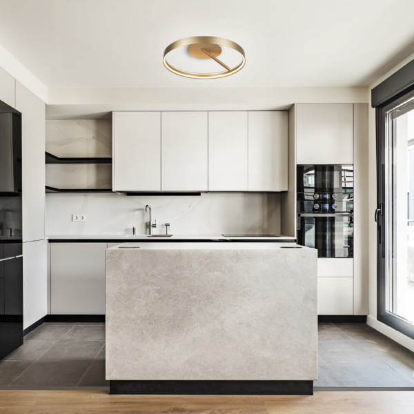 Φωτιστικό Πλαφονιέρα LED 3 CCT Aca Rollie CNC42GCCT Gold