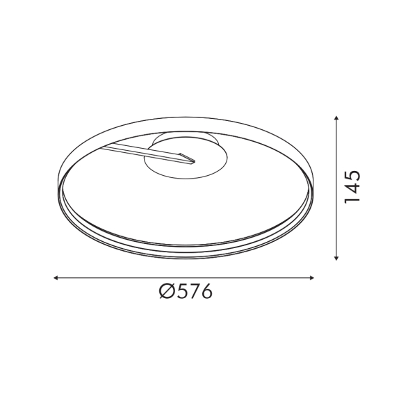 Φωτιστικό Πλαφονιέρα LED 3 CCT Aca Rollie CNC42GCCT Gold