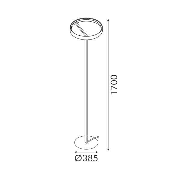 Φωτιστικό Δαπέδου LED Aca Dimmable Rollie CNF43GDIM Gold