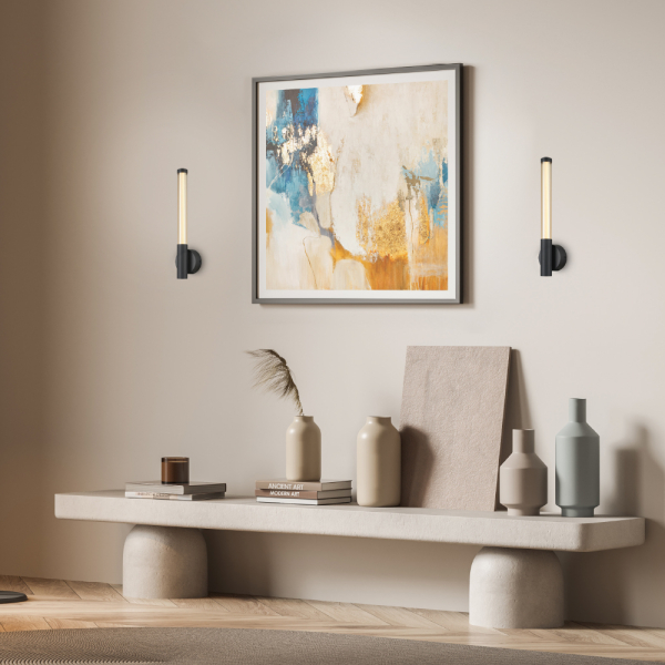 Απλίκα Τοίχου LED 3 CCT Aca Candelera CNDW7BKCCT Sand Black