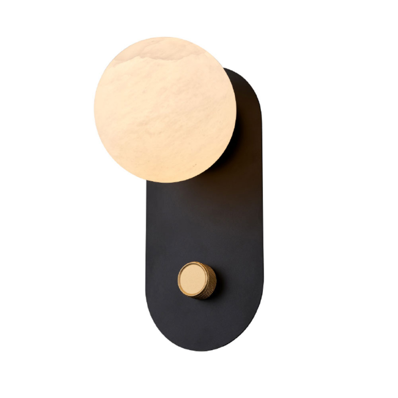 Απλίκα Τοίχου LED Aca Dimmable Marbella CNW11MBKDIM Sand Black/Gold