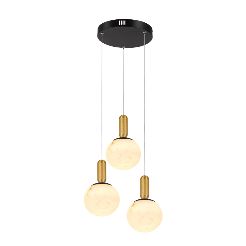 Φωτιστικό Οροφής Τρίφωτο LED 3 CCT Aca Marbella CN3PMBKCCT Sand Black/Gold