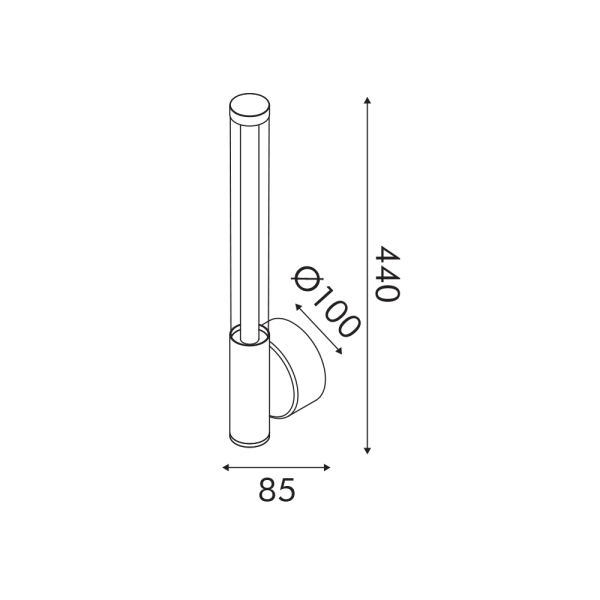Απλίκα Τοίχου LED 3 CCT Aca Candelera CNDW7GCCT Gold