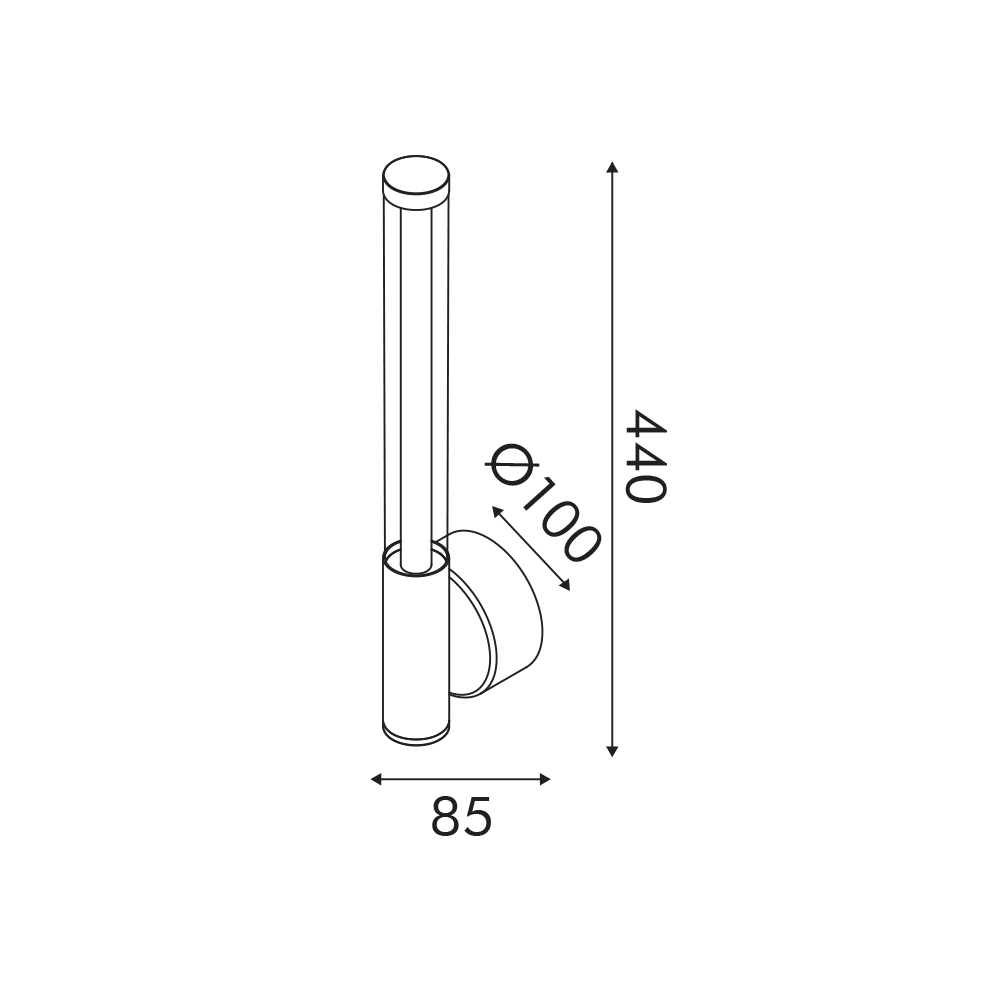 Απλίκα Τοίχου Led 3 Cct Aca Candelera Cndw7Gcct Gold Home Φωτιστικά Spitishop