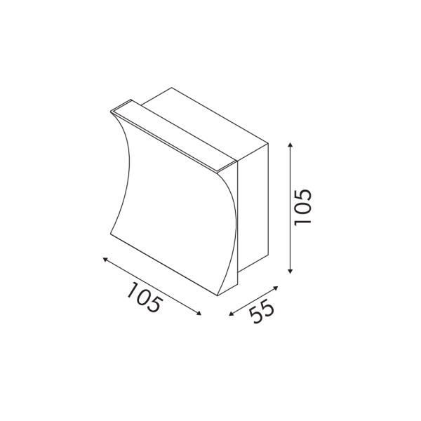 Απλίκα Τοίχου LED 3 CCT Aca Chessy CNW7WCCT Sand White