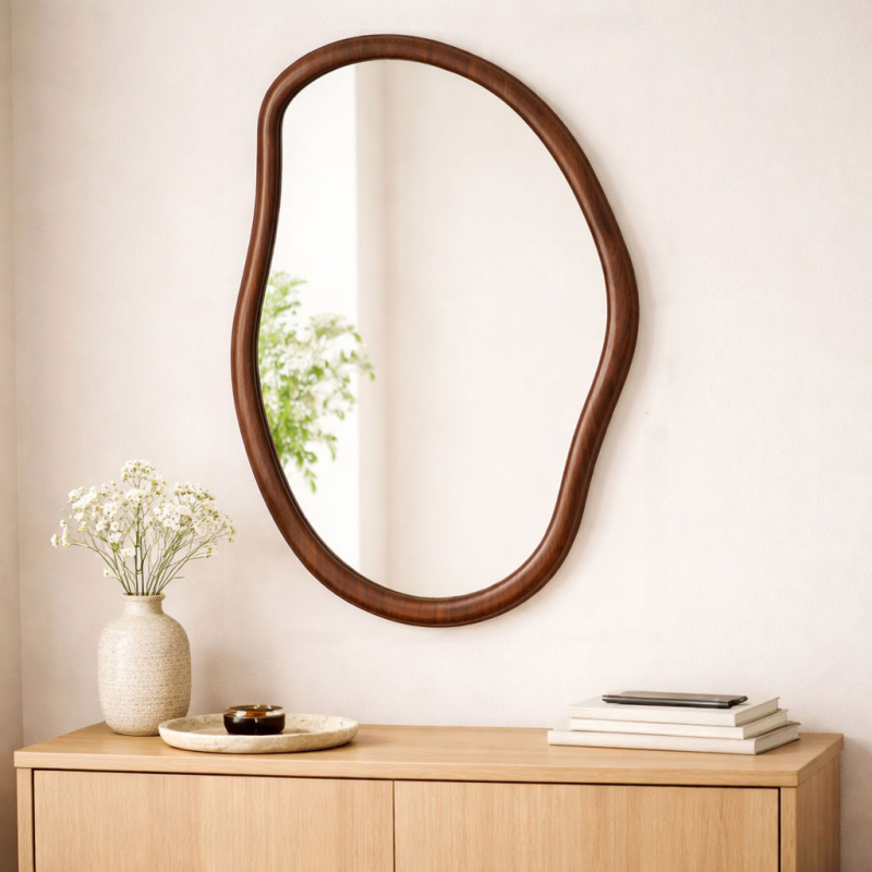 Διακοσμητικός Καθρέφτης Τοίχου (52x77) Spitishop Genova Brune