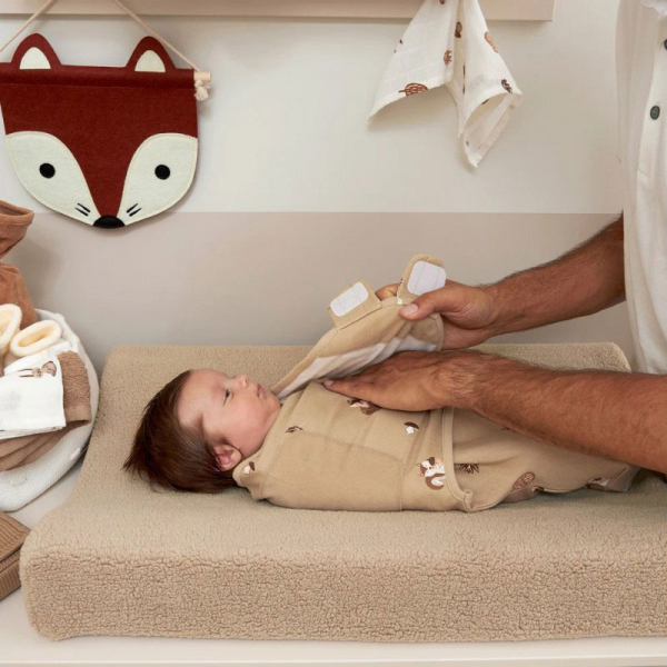 Καλοκαιρινός Υπνόσακος - Πάνα Φασκιώματος (0-3 μηνών) Meyco Swaddle Forest Animals Sand