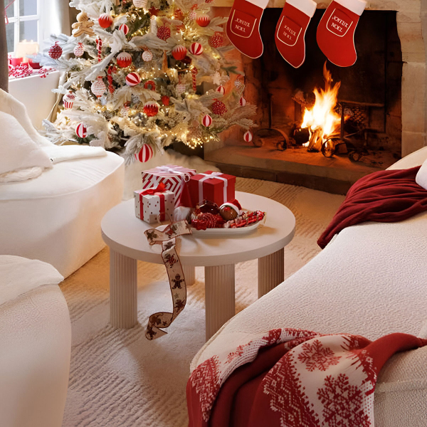 Τραπέζι Σαλονιού (Φ70x35) A-S Tella Cream 197898A