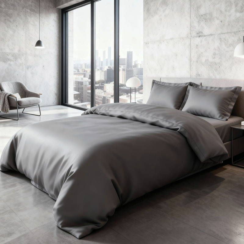 Σεντόνι King Size Επίπεδο (270x290) Makis Tselios Alma Grey