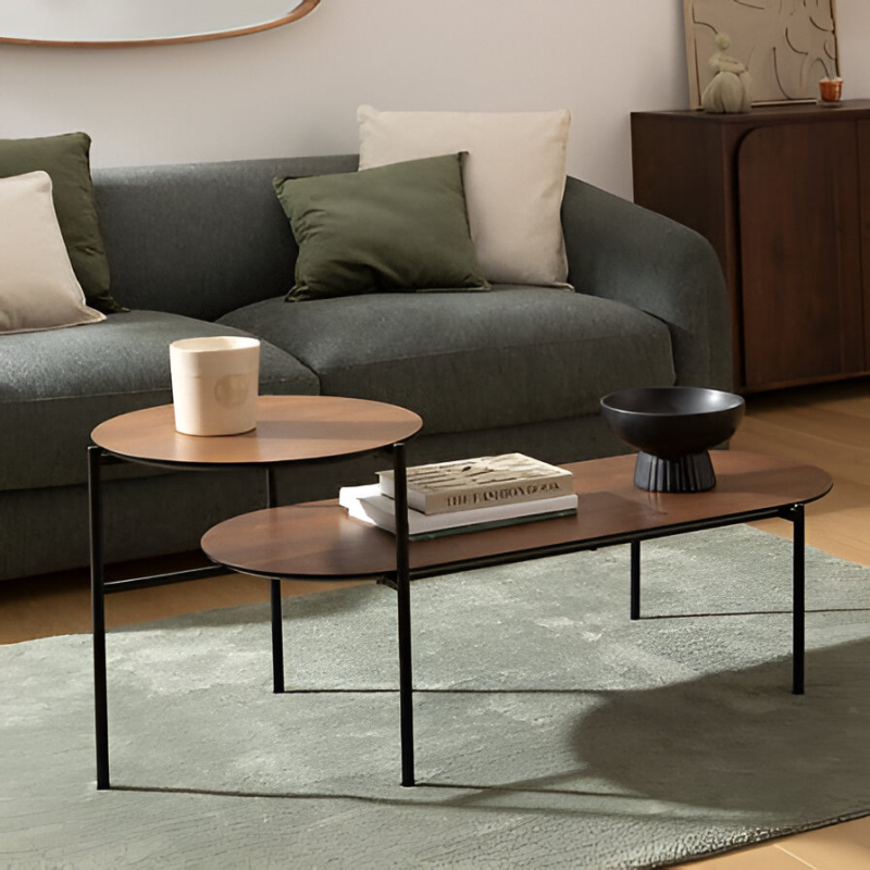 Τραπέζι Σαλονιού (118x43.2x48) A-S Kemi Walnut 197757A