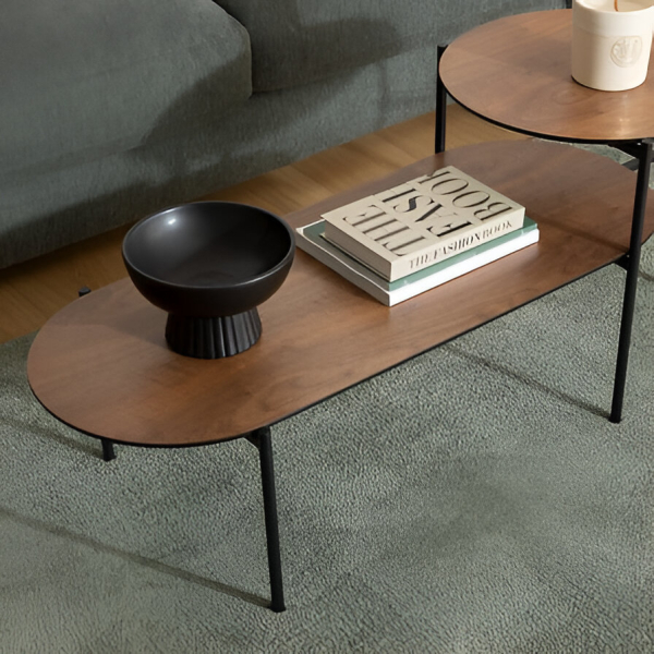 Τραπέζι Σαλονιού (118x43.2x48) A-S Kemi Walnut 197757A