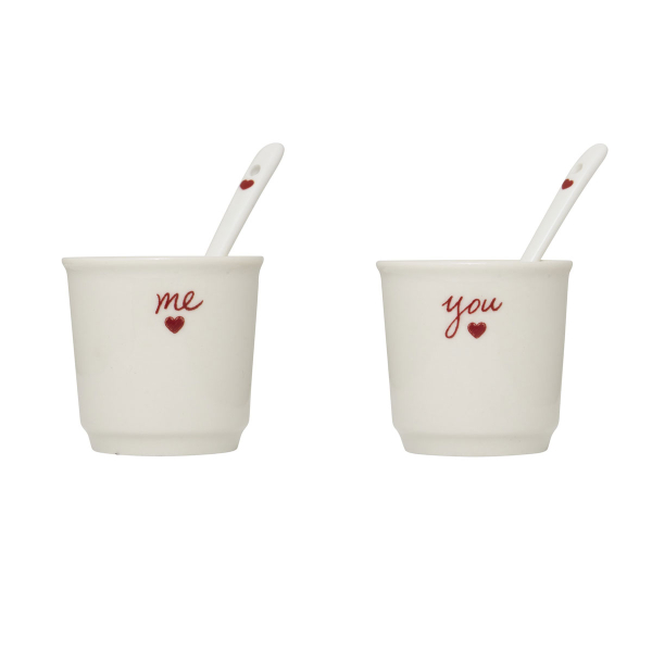 Φλυτζάνια Espresso 100ml + Κουτάλια (Σετ 2τμχ) S-D Valentine 212103