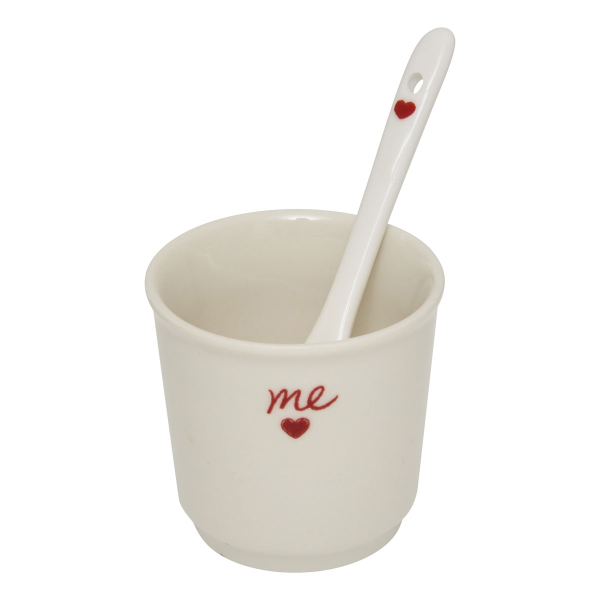 Φλυτζάνια Espresso 100ml + Κουτάλια (Σετ 2τμχ) S-D Valentine 212103