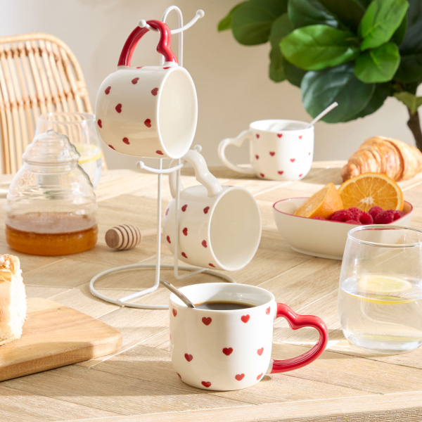 Κούπες 220ml Με Σταντ (Σετ 4τμχ) S-D Valentine 212106