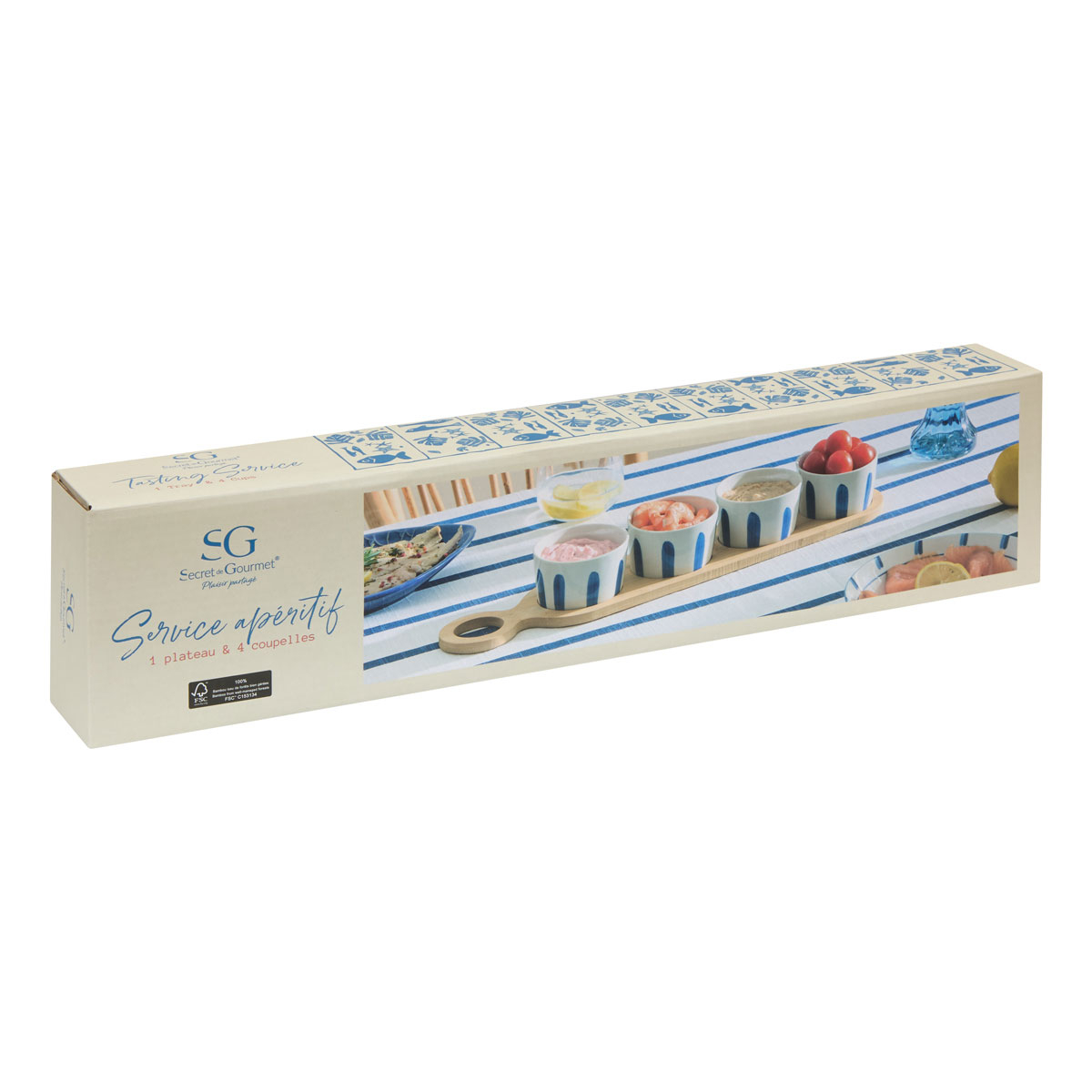 Ορντεβιέρα Σερβιρίσματος 4 Θέσεων (48X10X5 5) S-D Oceania 212150 Home Είδη Spitishop