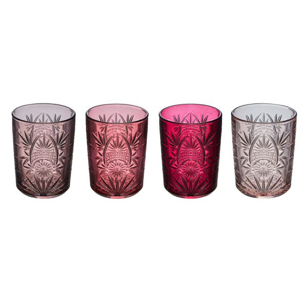 Ποτήρια Νερού 350ml (Σετ 4τμχ) S-D Ayla Pink 213949A